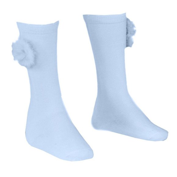Miranda Other - Miranda Pom Pom Socks Light Blue